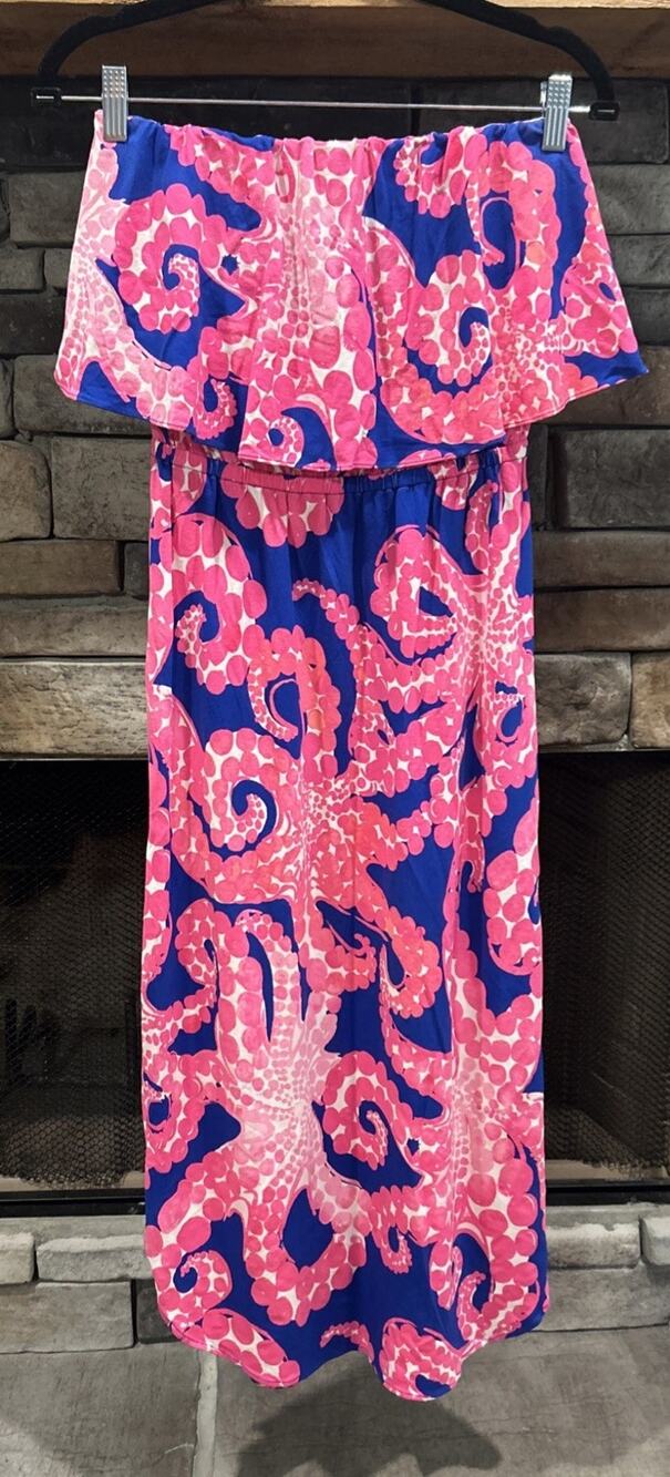 Women’s LILLY PULITZER Meridian MIDI Octopus Print Dress Size XS *A9